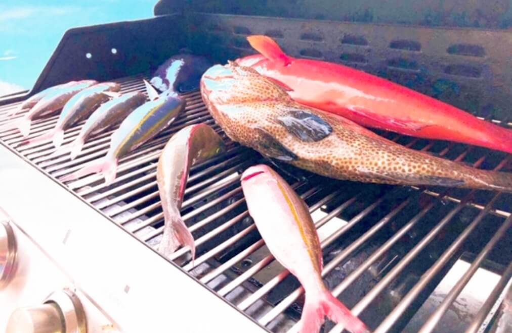 ゲットした魚はグリルして美味しく頂けます。